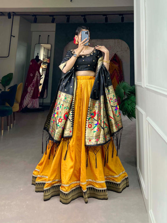 Ethereal Elegance Vichitra Silk Lehenga Choli